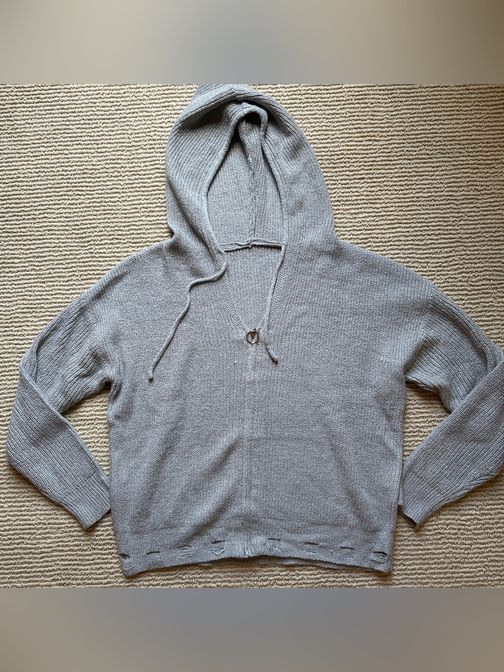 Light Gray Knit Sweater Top - Size S